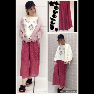 ダブルクローゼット(w closet)のwcloset★星柄レースタックパンツ★(その他)