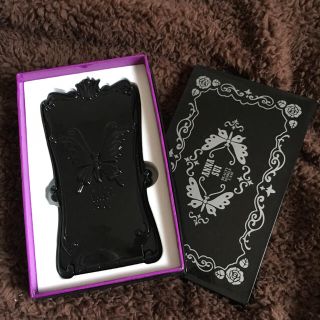 アナスイ(ANNA SUI)のアナスイ iPhoneケース ミラー付き 新品未使用 ブラック(iPhoneケース)