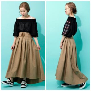 ダブルクローゼット(w closet)の☺︎ w closet レースアップベルト付イレギュラーヘムスカート(ロングスカート)