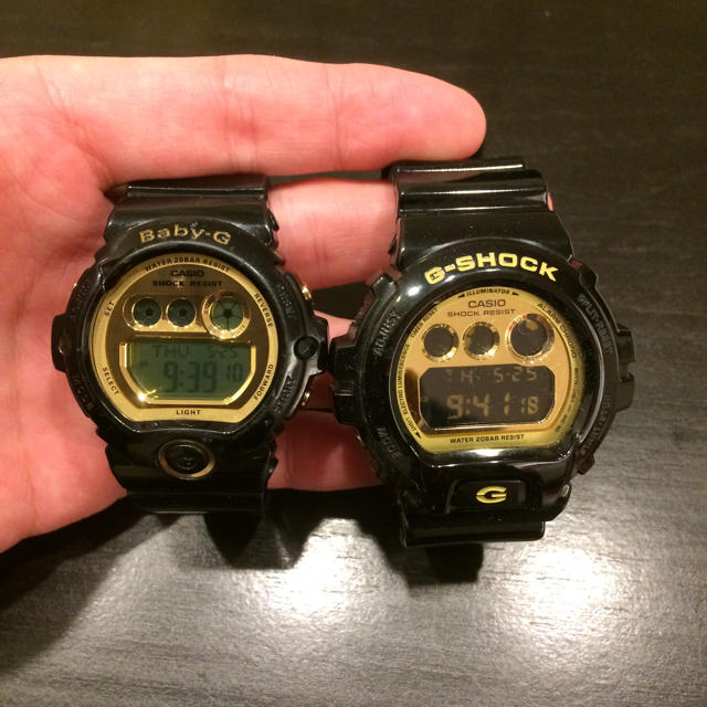 G-SHOCK babyG 黒金 ペア | フリマアプリ ラクマ