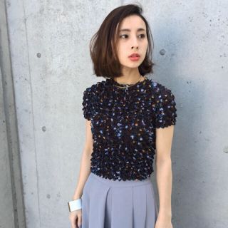 アメリヴィンテージ(Ameri VINTAGE)のameri vintage flower popcorn tops(カットソー(半袖/袖なし))