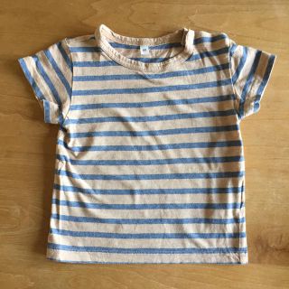 ムジルシリョウヒン(MUJI (無印良品))の無印良品 MUJI ベビー ボーダー Tシャツ 80㎝(Ｔシャツ)