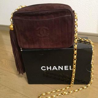 CHANEL - シャネル ヴィンテージ チェーンバッグ スエード フリンジ