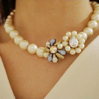 ジュジュ(joujou)の【美品】stella ビジューネックレス(ネックレス)