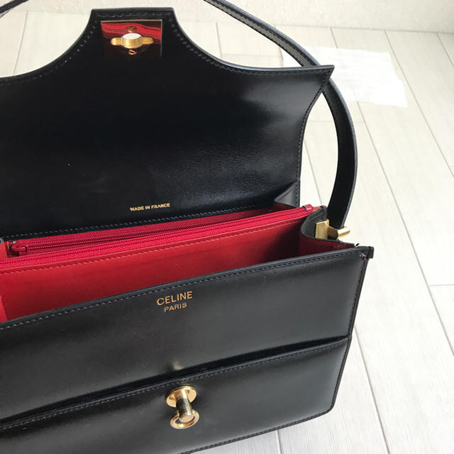 CELINE - ヴィンテージ セリーヌ ショルダー レザー バッグ 黒 CELINE - ヴィンテージ セリーヌ ショルダー レザー バッグ 黒