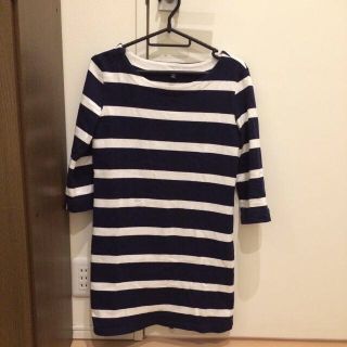 ユニクロ(UNIQLO)のUNIQLO♡ボーダーワンピース♡NYV(ミニワンピース)