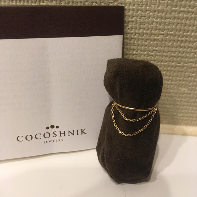 COCOSHNIK(ココシュニック)のココシュニック二重チェーンリング レディースのアクセサリー(リング(指輪))の商品写真