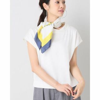 スピックアンドスパン(Spick & Span)のSpick and Span ダブルサテンハイネックブラウス ホワイト(シャツ/ブラウス(半袖/袖なし))