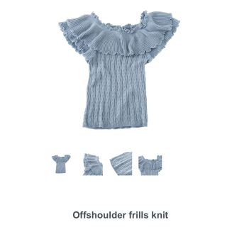 MEER. offshoulder frills knit オフショルダーニット(ニット/セーター)