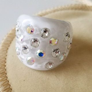 スワロフスキー(SWAROVSKI)の【Harrca】スワロフスキーリングホワイト(リング(指輪))