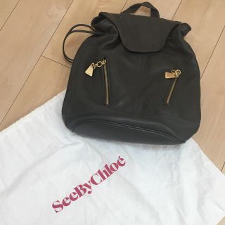 シーバイクロエ(SEE BY CHLOE)のシーバイクロエ リュック バッグパック グレー 巾着(リュック/バックパック)