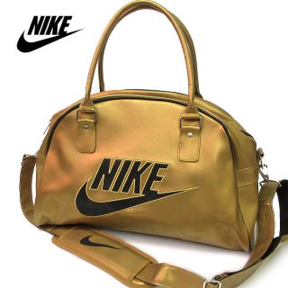 ナイキ(NIKE)の美品 NIKE ナイキ 2wayショルダーバッグ ゴールド(ショルダーバッグ)