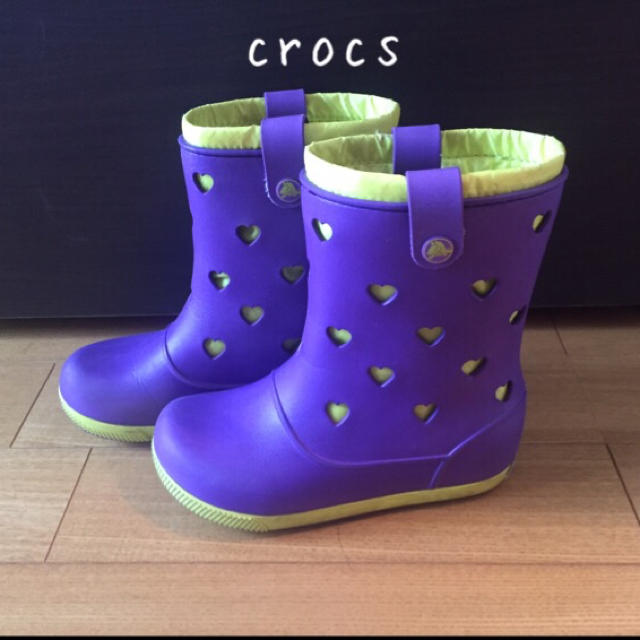 crocs(クロックス)のcrocsレインブーツ♡ キッズ/ベビー/マタニティのキッズ靴/シューズ(15cm~)(長靴/レインシューズ)の商品写真