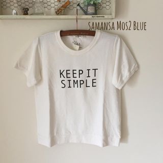 サマンサモスモス(SM2)のりり様専用 samansa mos2 blue ベーシックプリントTシャツ(Tシャツ(半袖/袖なし))