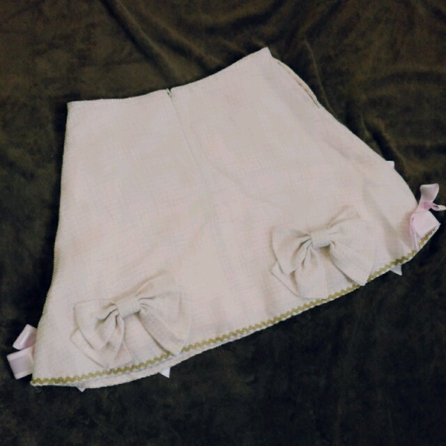 BABY,THE STARS SHINE BRIGHT(ベイビーザスターズシャインブライト)のBABY ♡りぼんいっぱい♡ツイードスカート レディースのスカート(ミニスカート)の商品写真