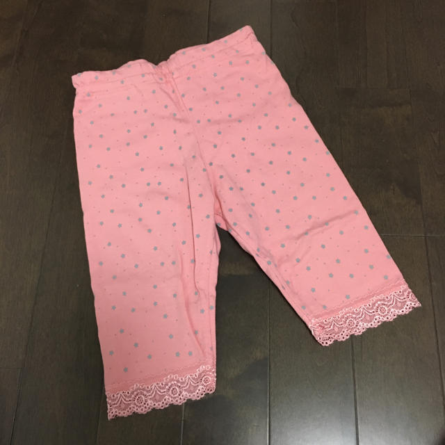 Branshes(ブランシェス)のブランシェス＊100レギンス＊レース星柄 キッズ/ベビー/マタニティのキッズ服女の子用(90cm~)(パンツ/スパッツ)の商品写真