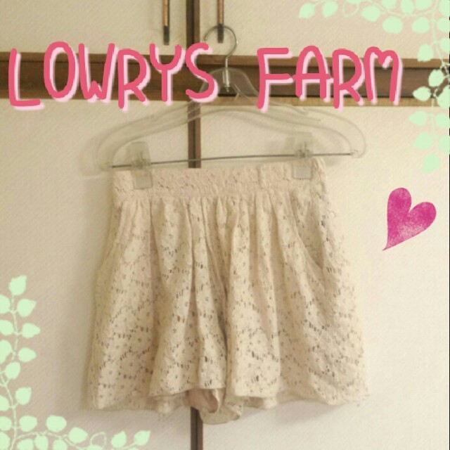 LOWRYS FARM(ローリーズファーム)のローリーズ＊花柄レースキュロット レディースのパンツ(キュロット)の商品写真