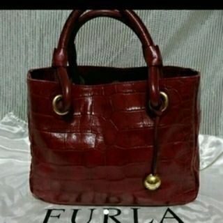 フルラ(Furla)のpinkpink様専用です。FURLA クロコ型押キューブバッグ(ハンドバッグ)