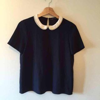 ザラ(ZARA)のZARA ザラ ビジュートップス(カットソー(半袖/袖なし))