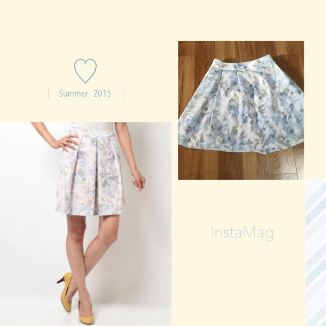 MERCURYDUO(マーキュリーデュオ)の水彩花柄スカート＊送料込み レディースのスカート(ミニスカート)の商品写真