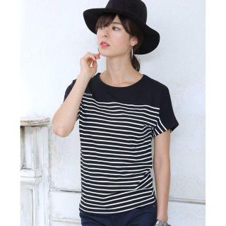 アズールバイマウジー(AZUL by moussy)の◆新品◆AZUL by moussy ボーダー カットソー / ブラック(カットソー(半袖/袖なし))