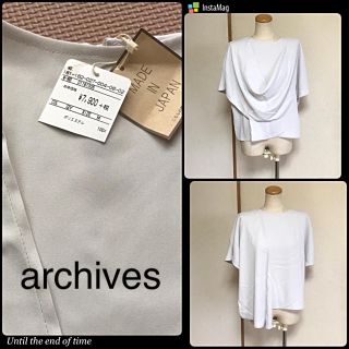 アルシーヴ(archives)の【新品値札付き】archives■2way♪ドレープブラウス/2wayカットソー(シャツ/ブラウス(半袖/袖なし))