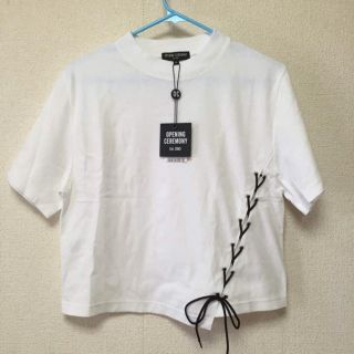 オープニングセレモニー(OPENING CEREMONY)のOPENING CEREMONY❤️レースアップTシャツ(Tシャツ(半袖/袖なし))