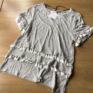 エイチアンドエム(H&M)の新品H&Mフリンジシャツ(Tシャツ(半袖/袖なし))