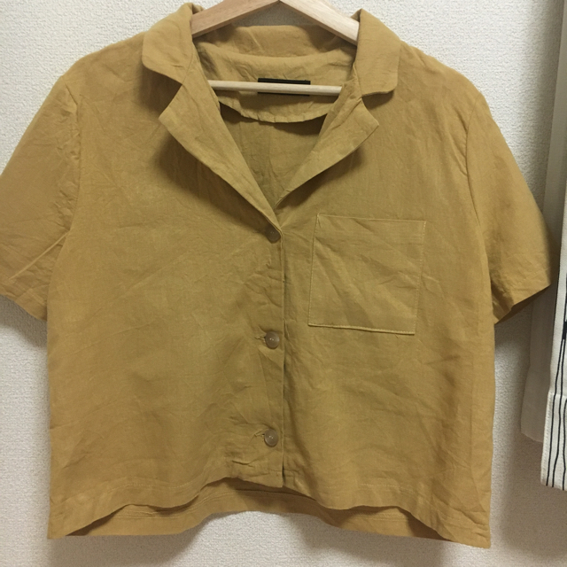 dholic(ディーホリック)のリネンオープンカラーシャツ レディースのトップス(シャツ/ブラウス(半袖/袖なし))の商品写真