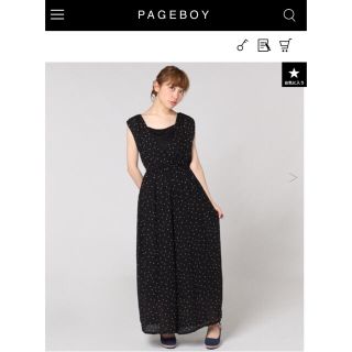 ページボーイ(PAGEBOY)のドット オールインワン 黒(オールインワン)