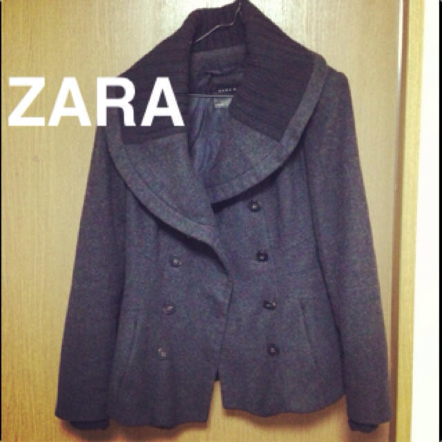 ZARA(ザラ)の送料無料＊ZARAでか襟ジャケット レディースのジャケット/アウター(ピーコート)の商品写真