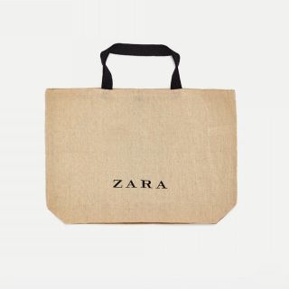 ザラ(ZARA)のZARA ジュート トートバッグ(トートバッグ)