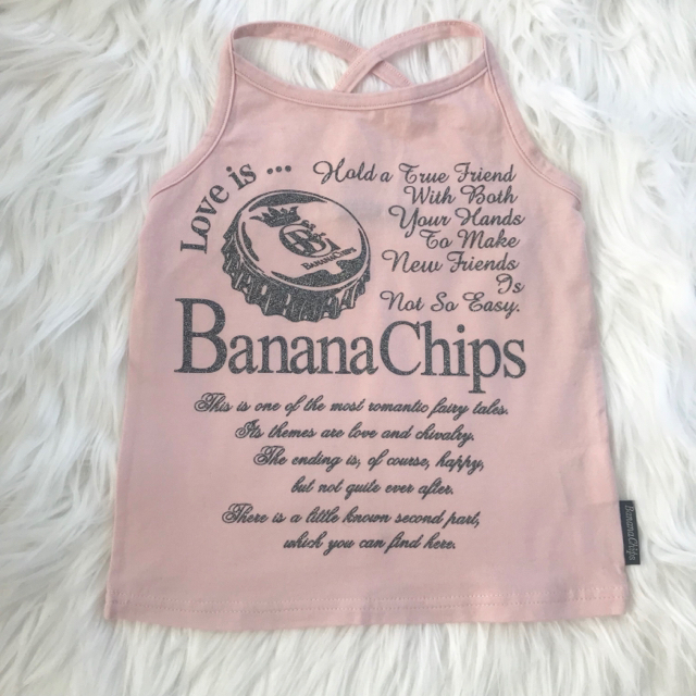 BANANA CHIPS(バナナチップス)のBananaChipsバナナチップスキャミソール120㎝ピンクバナチ キッズ/ベビー/マタニティのキッズ服女の子用(90cm~)(Tシャツ/カットソー)の商品写真