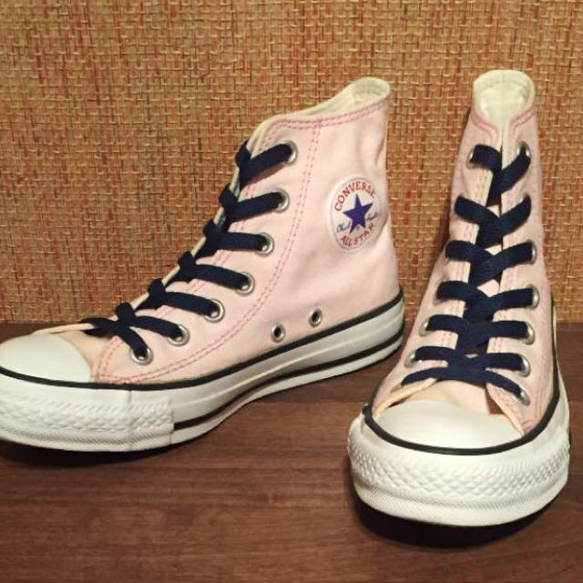 CONVERSE(コンバース)の限定値下げ。used コンバース ハイカット ピンク レディースの靴/シューズ(スニーカー)の商品写真