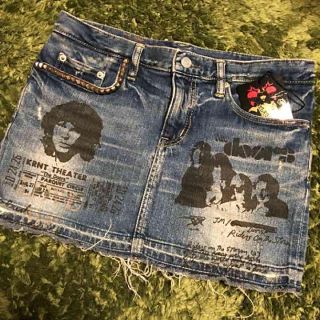 ヒステリックグラマー(HYSTERIC GLAMOUR)のユリアさま専用 美品 ヒステリックグラマー プリントデニムスカート(ミニスカート)