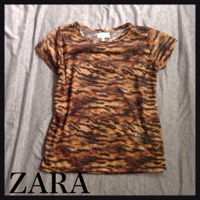 ZARA(ザラ)のZARA ヒョウ柄Tシャツ レディースのトップス(Tシャツ(半袖/袖なし))の商品写真