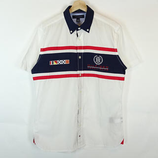 トミーヒルフィガー(TOMMY HILFIGER)のtommyhilfiger/トミーヒルフィガー シャツ M 白 紺 赤(シャツ)