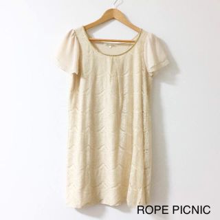 ロペピクニック(Rope' Picnic)のロペピクニック⭐️レースワンピース⭐️美品(ひざ丈ワンピース)