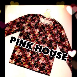 ピンクハウス(PINK HOUSE)の送料込♡バラ柄カットソー(Tシャツ(長袖/七分))