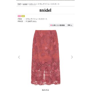 スナイデル(SNIDEL)のsnidel スカート 2017ss (ひざ丈スカート)