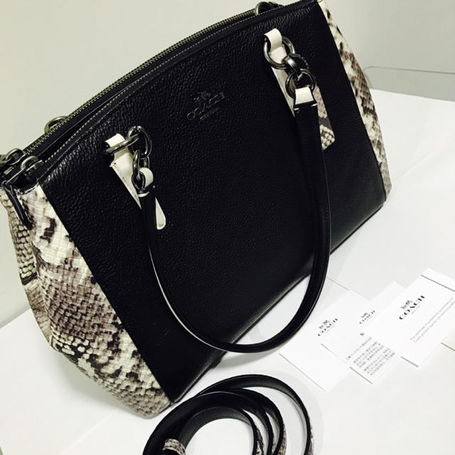 高品質新作】 COACH - COACH 入手困難 希少 即完売 パイソンバッグの