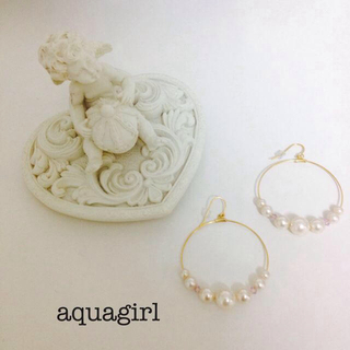 アクアガール(aquagirl)の【aquagirl】パールフープピアス(ピアス)