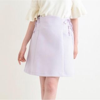 マジェスティックレゴン(MAJESTIC LEGON)のサイド編み上げAラインスカート(ミニスカート)