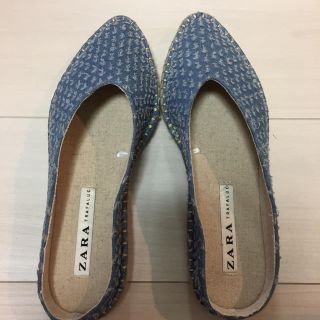 ザラ(ZARA)のZARA デニム 39(スリッポン/モカシン)