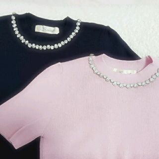 スナイデル(SNIDEL)のR♡様専用🌼snidel♥ビジュー付👚(ニット/セーター)