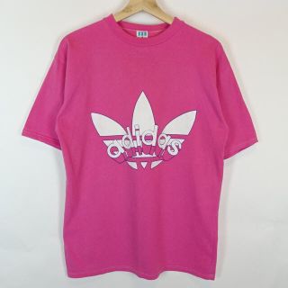 アディダス(adidas)の90's adidas/アディダス Tシャツ ピンク M(Tシャツ/カットソー(半袖/袖なし))