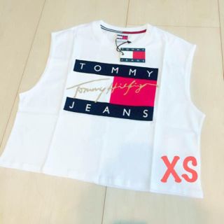 トミーヒルフィガー(TOMMY HILFIGER)の新品未使用 tommy jeans 90s ロゴタンクトップ 白XS(タンクトップ)