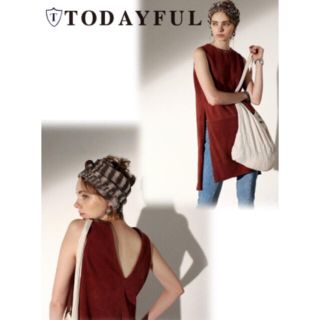 トゥデイフル(TODAYFUL)のTODAYFUL Suede Slit OP ワンピ(ひざ丈ワンピース)