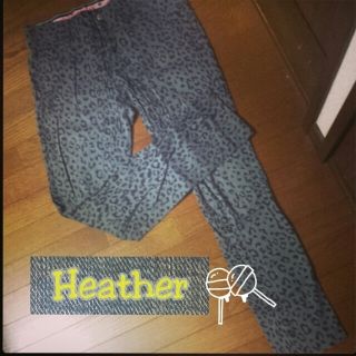 ヘザー(heather)の再再値下げ！レオパード*スキニーパンツ(カジュアルパンツ)