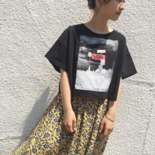 カスタネ(Kastane)の値下げ【新品】黒 Kastane × VANS　コラボＴｅｅシャツ(Tシャツ(半袖/袖なし))